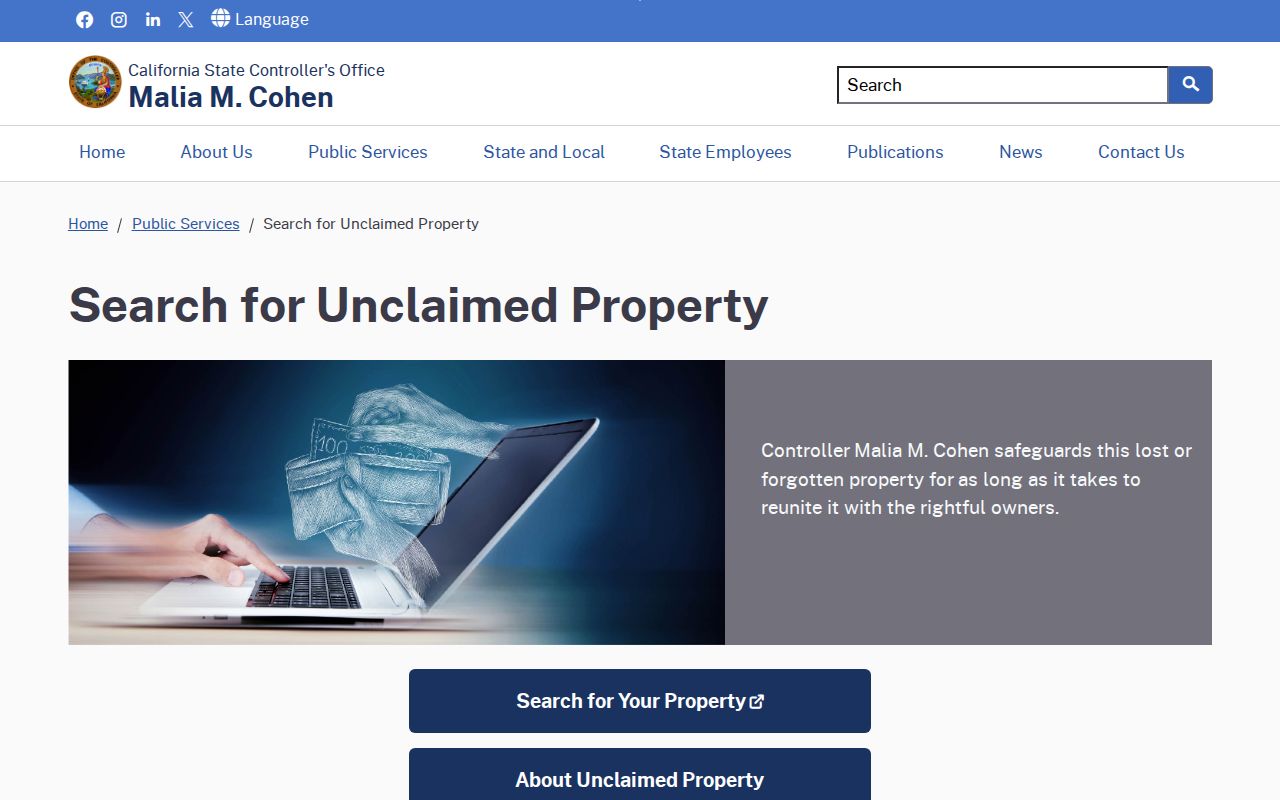 Santa Cruz people search official California unclaimed property lookup