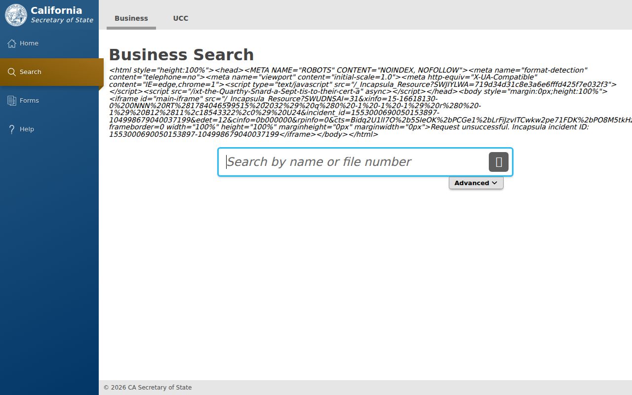 Santa Cruz people search California business and UCC lookup